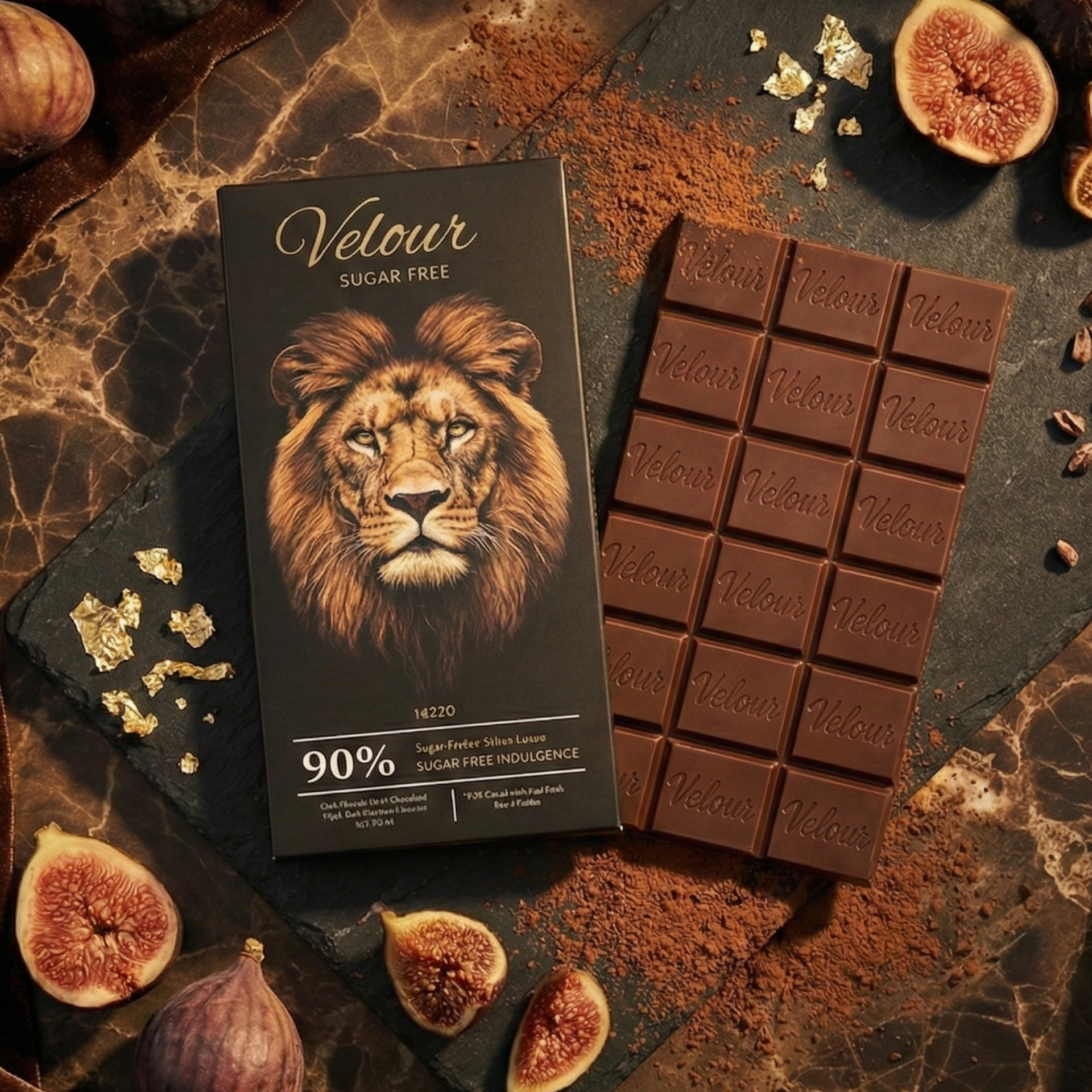 Nero 90% sugar-free dark chocolate bar with fig — Dark Chocolate Lover Bundle